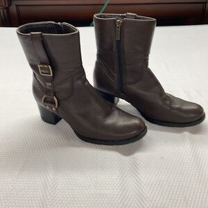 Harley-Davidson 84069 Faux Cuff Side Buckle Boots Size 8.5 Brown